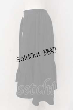 画像2: axes femme / チャイナ釦ラッフルスカート F クロ O-25-05-10-046-AX-SK-IG-ZI