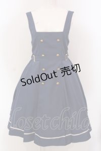 Amavel / Classic School サイドプリーツジャンパースカート  ブルー O-25-05-10-005-CA-SK-IG-OS