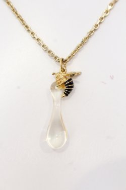 画像1: Q-pot. / ハチトミツネックレス  ゴールド O-25-05-10-052-QP-ZA-OW-OS