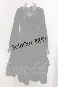 Amavel / Classical Flowerレースケープワンピース  クロ O-25-05-10-006-CA-OP-IG-OS