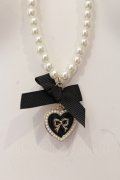 m petit by misako / AM*NIPLリボンネックレス  ゴールド×クロ×パール O-25-05-10-059-LO-AC-IG-OS