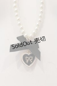 m petit by misako / AM*NIPLリボンネックレス  ゴールド×クロ×パール O-25-05-10-059-LO-AC-IG-OS
