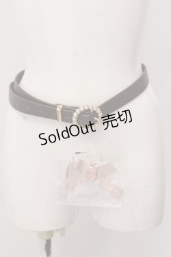 画像1: m petit by misako / AM*Sパールバックルベルト . ブラウン O-25-05-10-061-LO-ZA-IG-OS