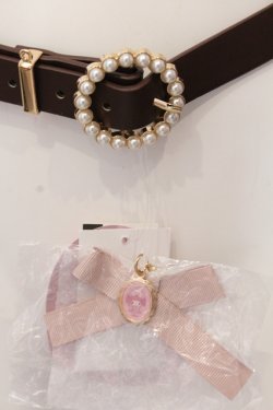 画像2: m petit by misako / AM*Sパールバックルベルト . ブラウン O-25-05-10-061-LO-ZA-IG-OS