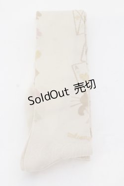 画像2: metamorphose / Wonder Cardボーダーオーバーニー  アイボリー O-25-05-10-068-ME-ZA-IG-OS