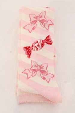 画像2: Angelic Pretty / キャンディボーダーオーバーニー 2007年  ピンク×シロ O-25-05-10-069-AP-ZA-IG-OS