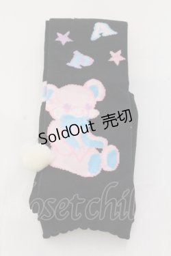 画像1: Angelic Pretty / はにかみベアーオーバーニー  クロ O-25-05-10-071-AP-ZA-IG-OS