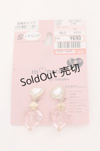 m petit by misako / AMハートイヤリング  ゴールド×クリア O-25-05-10-074-LO-AC-IG-OS