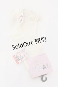 m petit by misako / AMCSキティリボンソックス  オフシロ O-25-05-10-079-LO-ZA-IG-OS