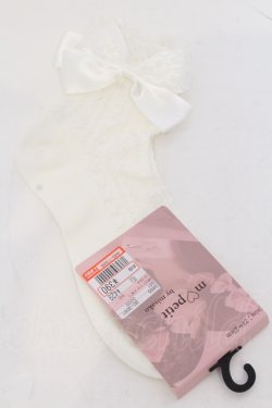 画像1: m petit by misako / AMCSハートフロートリボンソックス 23-25cm アイボリー O-25-05-10-080-LO-ZA-IG-OS