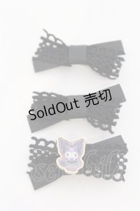 m petit by misako / サンリオキャラクターズコラボ クロミ ヘアクリップ3点セット  クロ O-25-05-10-084-LO-AC-OW-OS