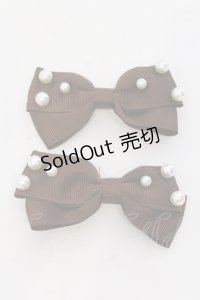 m petit by misako / AM2PPLリボンクリップ  ブラウン O-25-05-10-094-LO-AC-OW-OS