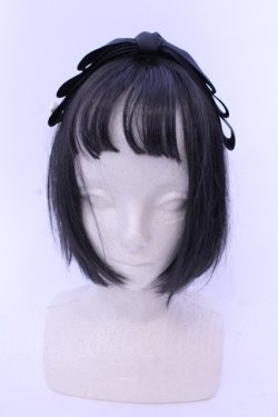 画像2: m petit by misako / NINA'sコラボ AM*NIリボンカチューシャ  クロ O-25-05-10-099-LO-AC-IG-OS