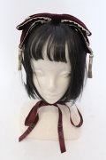 axes femme kawaii / タッセル付リボンヘッドドレス  ボルドー O-25-05-10-101-AX-AC-IG-OS