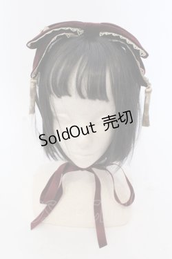 画像1: axes femme kawaii / タッセル付リボンヘッドドレス  ボルドー O-25-05-10-101-AX-AC-IG-OS