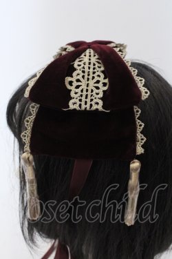 画像2: axes femme kawaii / タッセル付リボンヘッドドレス  ボルドー O-25-05-10-101-AX-AC-IG-OS