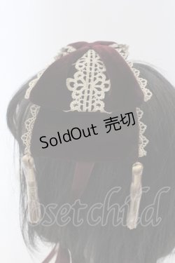画像2: axes femme kawaii / タッセル付リボンヘッドドレス  ボルドー O-25-05-10-101-AX-AC-IG-OS