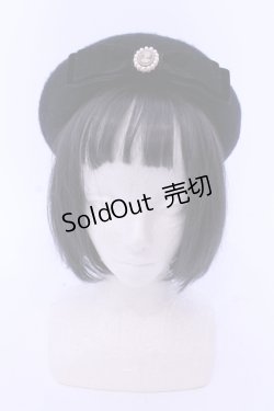 画像1: m petit by misako / AMモチーフリボンベレー  クロ O-25-05-10-106-LO-AC-OW-ZT-K004