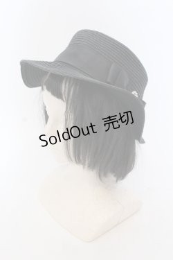 画像1: 【SALE】m petit by misako / ストローハット  クロ O-25-05-10-109-LO-AC-OW-ZT-K004