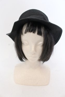 画像2: m petit by misako / ストローハット  クロ O-25-05-10-109-LO-AC-OW-OS