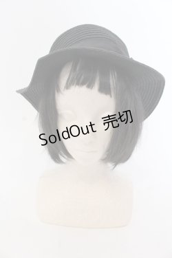 画像2: 【SALE】m petit by misako / ストローハット  クロ O-25-05-10-109-LO-AC-OW-ZT-K004