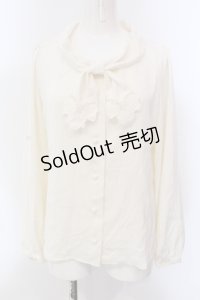 an another angelus / フォールリーフカットワークボウタイブラウス【洗える】 F アイボリー O-25-05-10-011-CA-BL-OW-OS