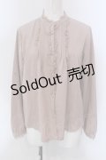 Fi.n.t / ノーカラーレース配色タックブラウス F ベージュ O-25-05-10-014-CA-BL-OW-ZT165