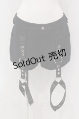 LISTEN FLAVOR / ハーネスガーターベルト付ショーパン  ブラック O-25-05-10-002-PU-PA-IG-OS