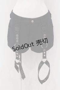 LISTEN FLAVOR / ハーネスガーターベルト付ショーパン  ブラック O-25-05-10-002-PU-PA-IG-OS