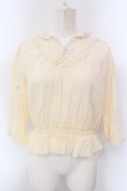 画像1: an another angelus / レースヨークスキッパープルオーバーブラウス F アイボリー O-25-05-10-016-CA-BL-OW-OS