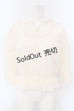 画像1: an another angelus / レースヨークスキッパープルオーバーブラウス F アイボリー O-25-05-10-016-CA-BL-OW-OS