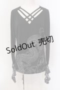 Qutie Frash / クロスインナーTシャツ  ブラック O-25-05-10-022-QU-TO-IG-OS