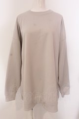 HARE / カラービッグカタアキスウェット  ベージュ O-25-05-10-026-LO-TO-IG-OS