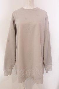 HARE / カラービッグカタアキスウェット  ベージュ O-25-05-10-026-LO-TO-IG-OS