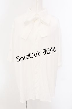 画像1: 【SALE】HARE / ボウタイシャツ S ホワイト O-25-05-10-027-LO-BL-IG-ZT330