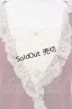 画像2: axes femme / カシュクール風ニットトップス  マゼンダ×アイボリー O-25-05-10-030-AX-TO-IG-OS