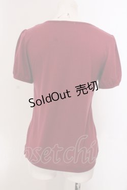 画像3: axes femme / カシュクール風ニットトップス  マゼンダ×アイボリー O-25-05-10-030-AX-TO-IG-OS