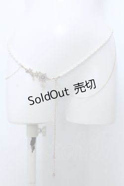 画像1: axes femme / スノークリスタルパールベルト  ゴールド×パール O-25-05-11-001-AX-ZA-IG-OS