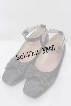 画像1: Innocent World / リボンスクエアートゥシューズ L クロ O-25-05-11-010-IW-SH-OW-OS
