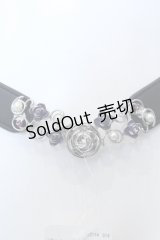 axes femme / バラ×パールゴムベルト  クロ×シルバー O-25-05-11-002-AX-ZA-IG-OS