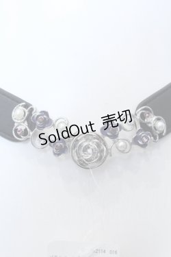画像1: axes femme / バラ×パールゴムベルト  クロ×シルバー O-25-05-11-002-AX-ZA-IG-OS