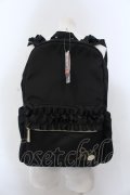 m petit by misako / TT*AM*フリルリュックサック  クロ O-25-05-11-014-LO-BG-IG-OS