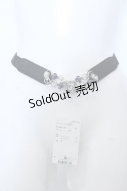 画像2: axes femme / バラ×パールゴムベルト  クロ×シルバー O-25-05-11-002-AX-ZA-IG-OS