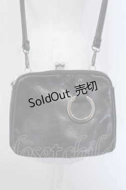 画像1: ニュリカデリック / 2boxがま口ショルダーバッグ  ブラック O-25-05-11-015-PU-BG-OW-OS