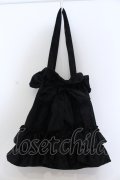axes femme POETIQUE / フリルトートバッグ  クロ O-25-05-11-016-AX-BG-OW-ZT0522