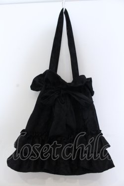 画像1: axes femme POETIQUE / フリルトートバッグ  クロ O-25-05-11-016-AX-BG-OW-OS