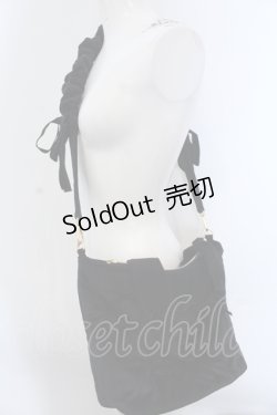 画像5: m petit by misako / NINA'Sコラボベロアリボン2wayバッグ  クロ O-25-05-11-018-LO-BG-OW-OS
