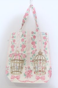 Angelic Pretty / 小鳥たちのシンフォニアエコトート  アイボリー×ピンク O-25-05-11-022-AP-BG-IG-ZT169-F002