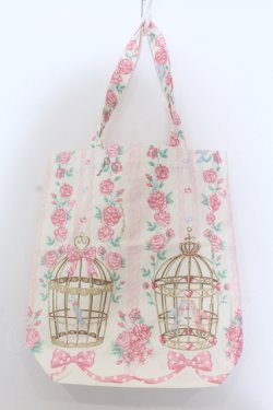 画像1: Angelic Pretty / 小鳥たちのシンフォニアエコトート  アイボリー×ピンク O-25-05-11-022-AP-BG-IG-OS