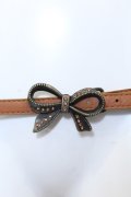 axes femme / リボン合皮細ベルト  ブラウン O-25-05-11-004-AX-ZA-IG-OS